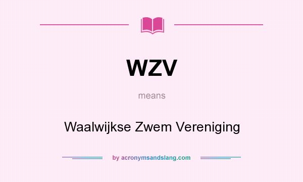 What does WZV mean? It stands for Waalwijkse Zwem Vereniging