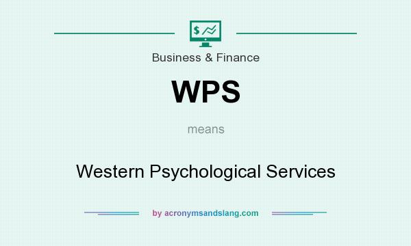 What does WPS mean? It stands for Western Psychological Services