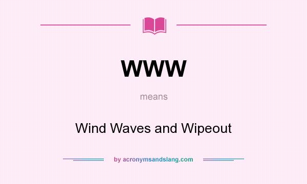 What does WWW mean? It stands for Wind Waves and Wipeout