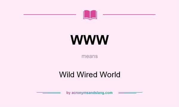 What does WWW mean? It stands for Wild Wired World