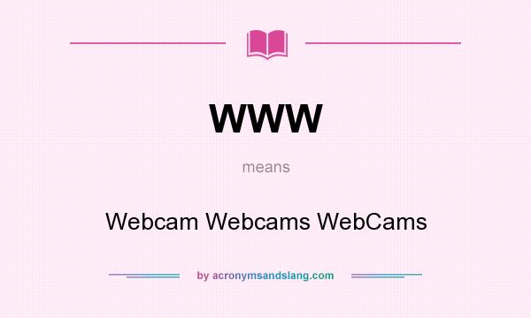 What does WWW mean? It stands for Webcam Webcams WebCams