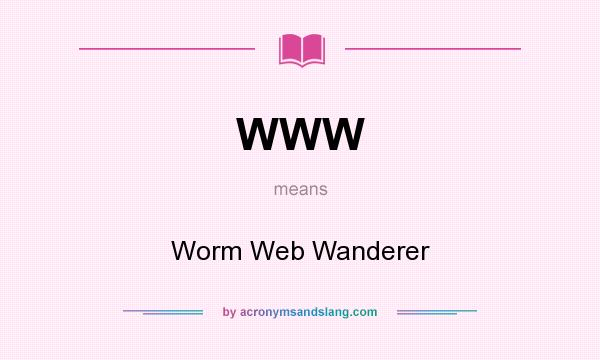 What does WWW mean? It stands for Worm Web Wanderer