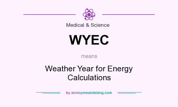What does WYEC mean? It stands for Weather Year for Energy Calculations