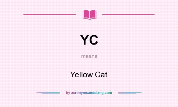 What does YC mean? It stands for Yellow Cat