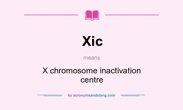 What does Xic mean? It stands for X chromosome inactivation centre