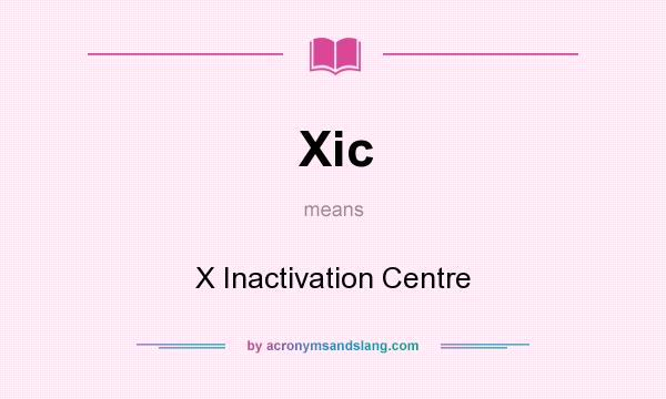 What does Xic mean? It stands for X Inactivation Centre