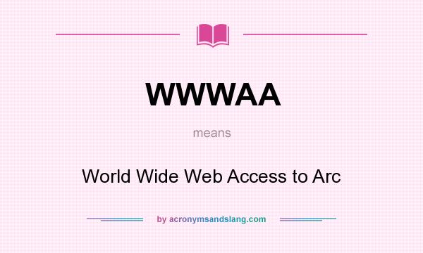 What does WWWAA mean? It stands for World Wide Web Access to Arc
