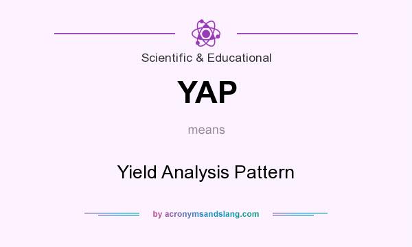 What does YAP mean? It stands for Yield Analysis Pattern
