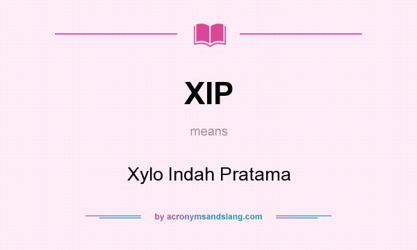 What does XIP mean? It stands for Xylo Indah Pratama