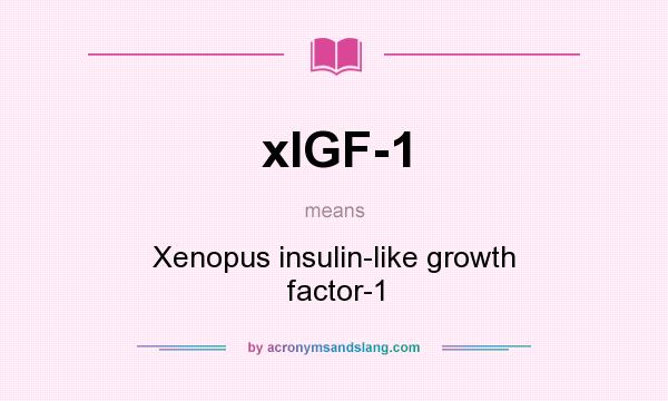 What does xIGF-1 mean? It stands for Xenopus insulin-like growth factor-1