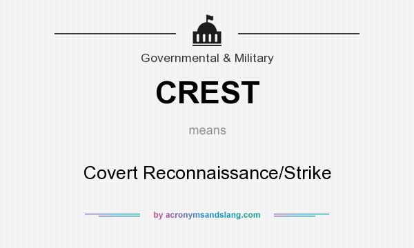 What does CREST mean? It stands for Covert Reconnaissance/Strike