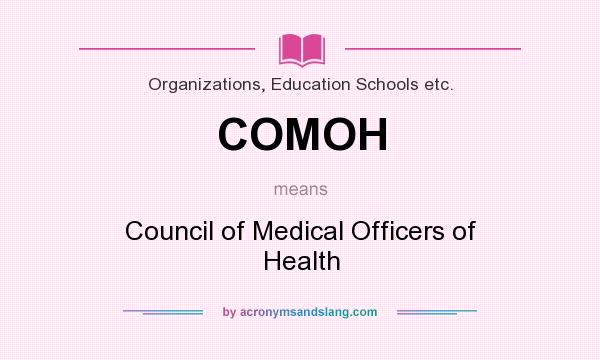 What does COMOH mean? It stands for Council of Medical Officers of Health