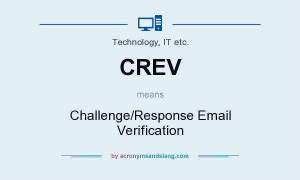 What does CREV mean? It stands for Challenge/Response Email Verification