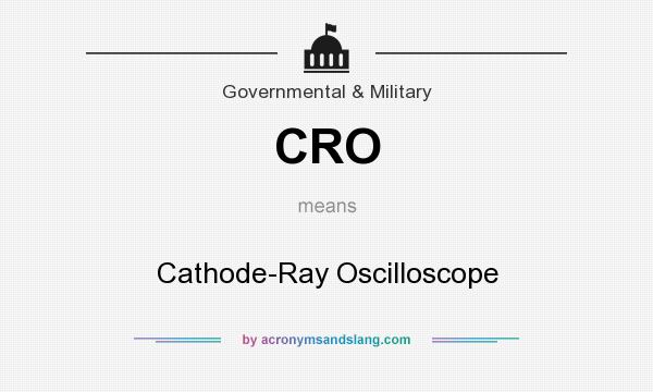 What does CRO mean? It stands for Cathode-Ray Oscilloscope