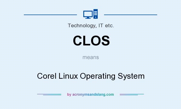 What does CLOS mean? It stands for Corel Linux Operating System