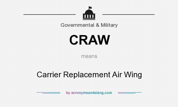 What does CRAW mean? It stands for Carrier Replacement Air Wing