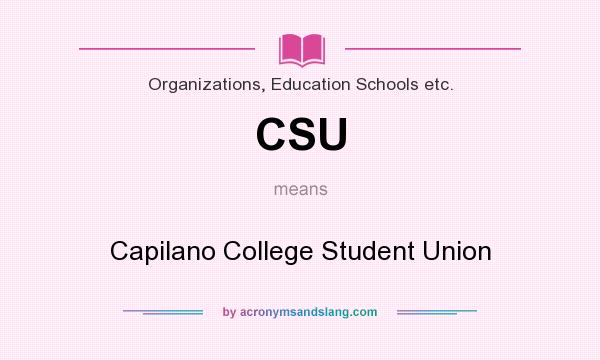 What does CSU mean? It stands for Capilano College Student Union