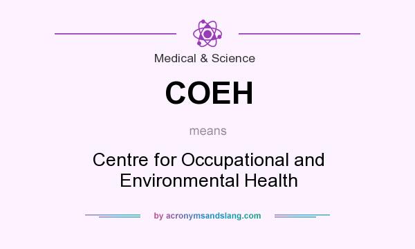 What does COEH mean? It stands for Centre for Occupational and Environmental Health