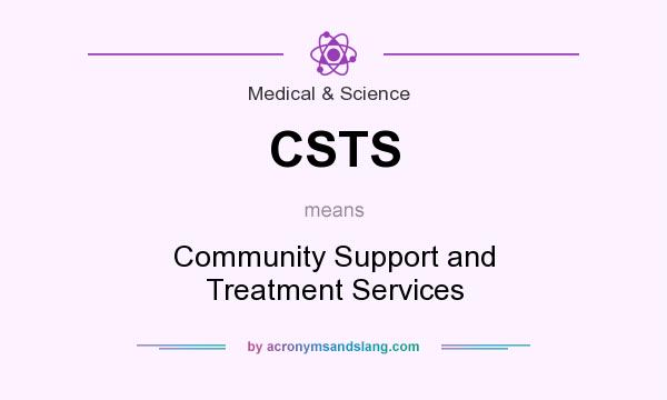 What does CSTS mean? It stands for Community Support and Treatment Services