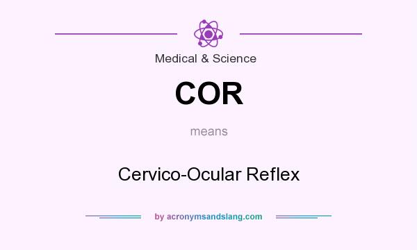 What does COR mean? It stands for Cervico-Ocular Reflex