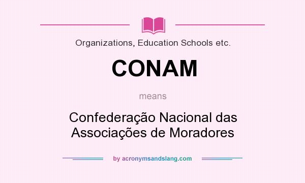 What does CONAM mean? It stands for Confederação Nacional das Associações de Moradores
