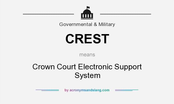 What does CREST mean? It stands for Crown Court Electronic Support System