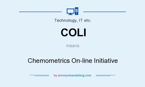 What does COLI mean? It stands for Chemometrics On-line Initiative