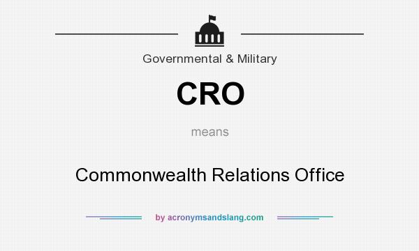 What does CRO mean? It stands for Commonwealth Relations Office