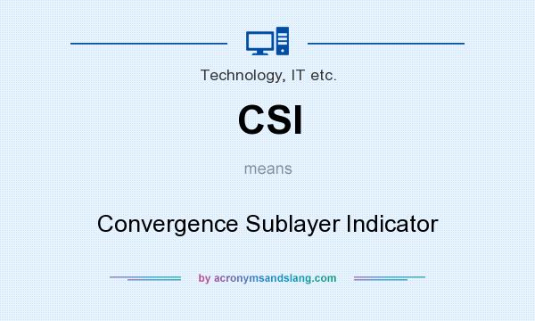 What does CSI mean? It stands for Convergence Sublayer Indicator