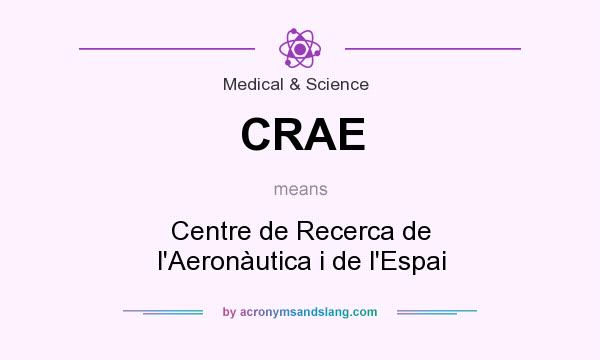 What does CRAE mean? It stands for Centre de Recerca de l`Aeronàutica i de l`Espai