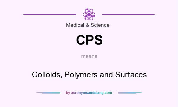 What does CPS mean? It stands for Colloids, Polymers and Surfaces