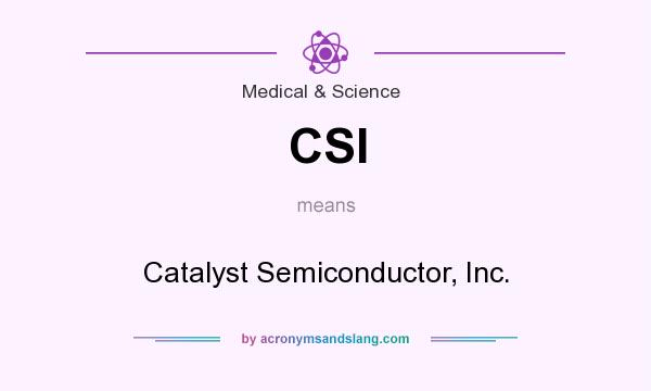 What does CSI mean? It stands for Catalyst Semiconductor, Inc.