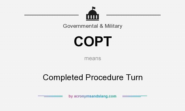 What does COPT mean? It stands for Completed Procedure Turn