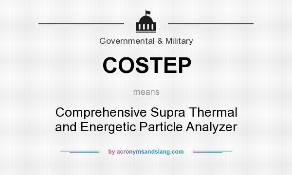 What does COSTEP mean? It stands for Comprehensive Supra Thermal and Energetic Particle Analyzer