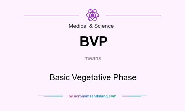 What does BVP mean? It stands for Basic Vegetative Phase