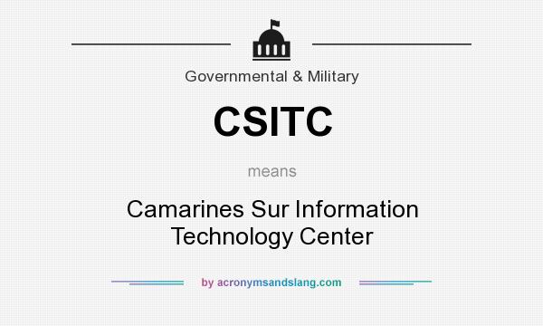 What does CSITC mean? It stands for Camarines Sur Information Technology Center