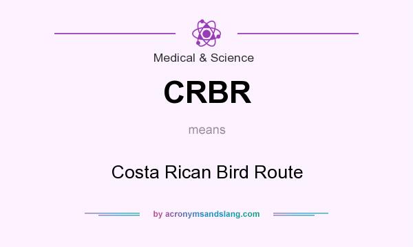 What does CRBR mean? It stands for Costa Rican Bird Route