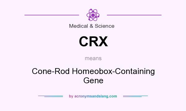 What does CRX mean? It stands for Cone-Rod Homeobox-Containing Gene