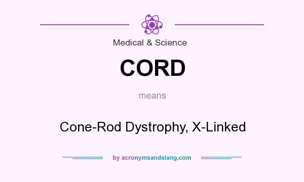 What does CORD mean? It stands for Cone-Rod Dystrophy, X-Linked