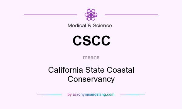 What does CSCC mean? It stands for California State Coastal Conservancy