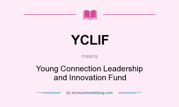 What does YCLIF mean? It stands for Young Connection Leadership and Innovation Fund