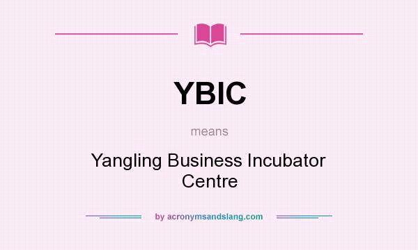 What does YBIC mean? It stands for Yangling Business Incubator Centre