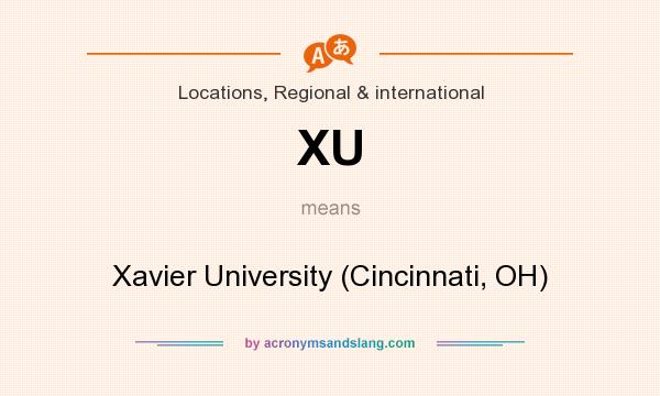 What does XU mean? It stands for Xavier University (Cincinnati, OH)