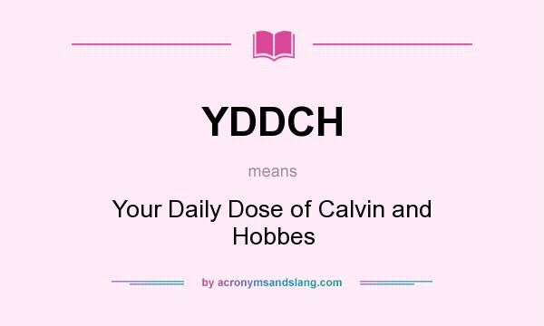What does YDDCH mean? It stands for Your Daily Dose of Calvin and Hobbes