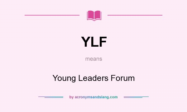 What does YLF mean? It stands for Young Leaders Forum