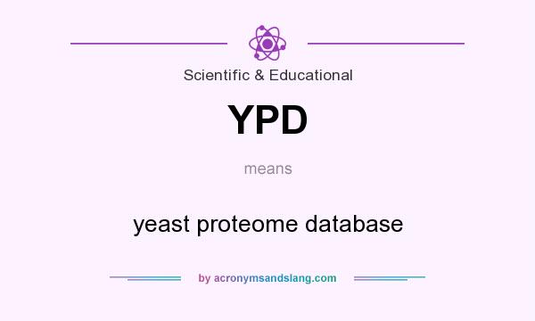 What does YPD mean? It stands for yeast proteome database