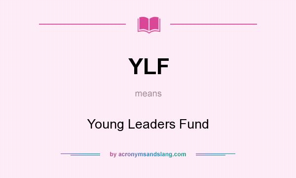 What does YLF mean? It stands for Young Leaders Fund
