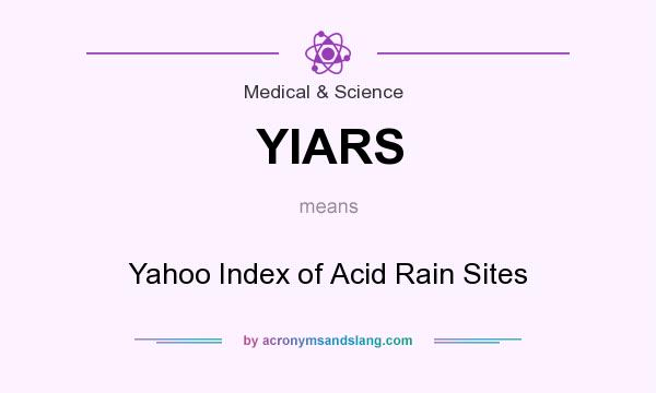 What does YIARS mean? It stands for Yahoo Index of Acid Rain Sites