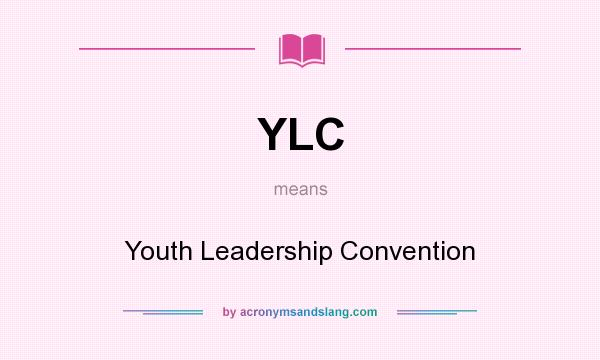What does YLC mean? It stands for Youth Leadership Convention