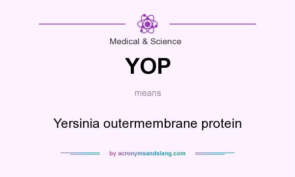 What does YOP mean? It stands for Yersinia outermembrane protein